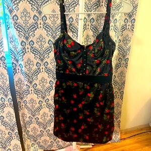 For Love And Lemons Black and Red Mini Dress